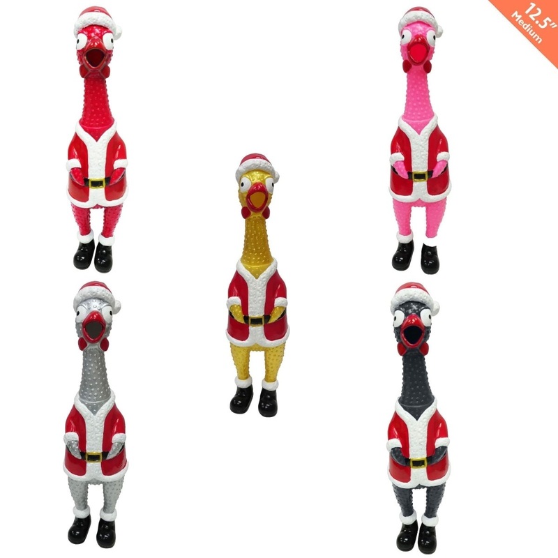 Squeeze Me Christmas Chicken, 12,5 Inches, Assortment, 1 Count