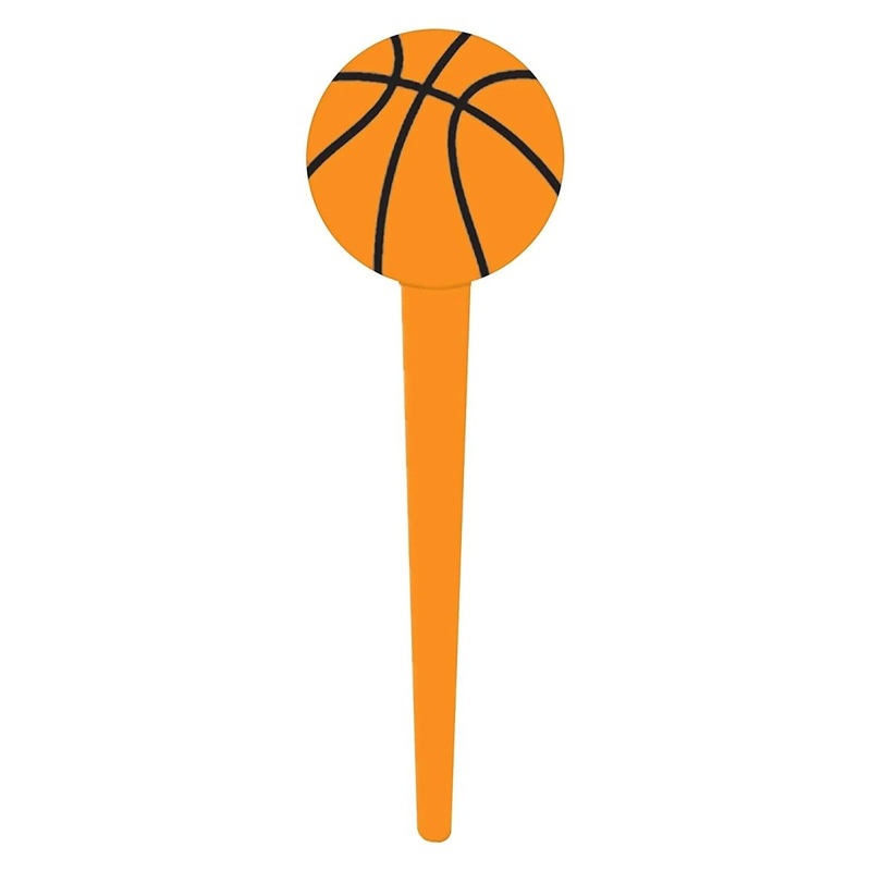 Basketball Plastic Picks, 3 Inches, 36 Count