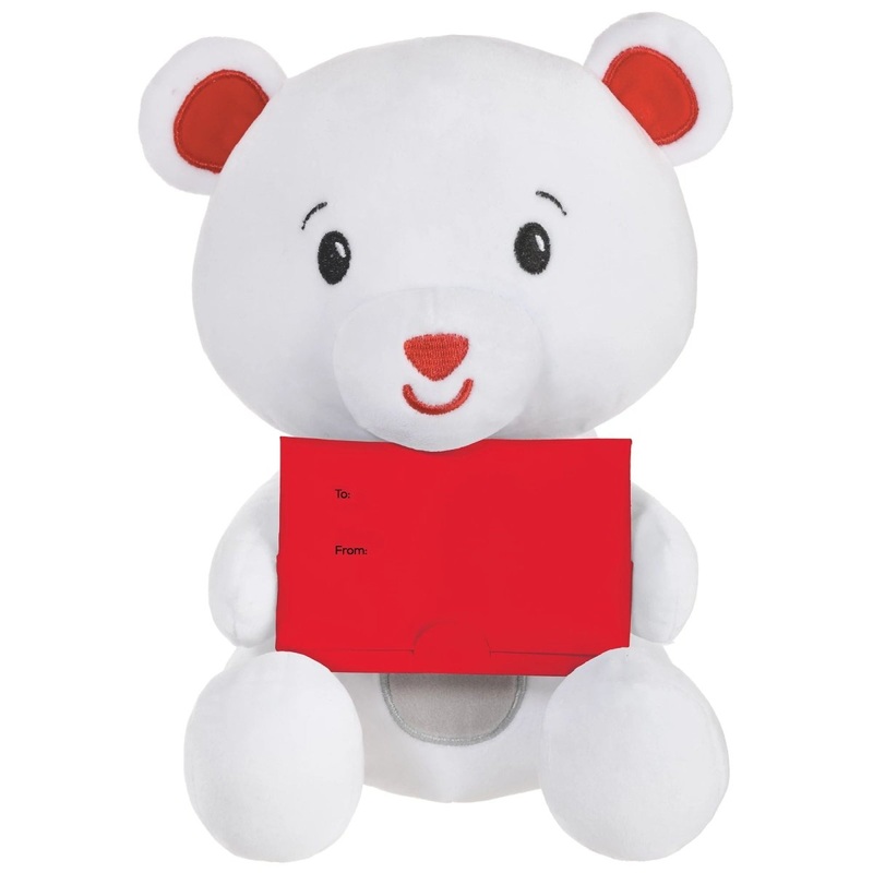 Bear Plush Balloon Weight with Gift, 8 Inches, 1 Count