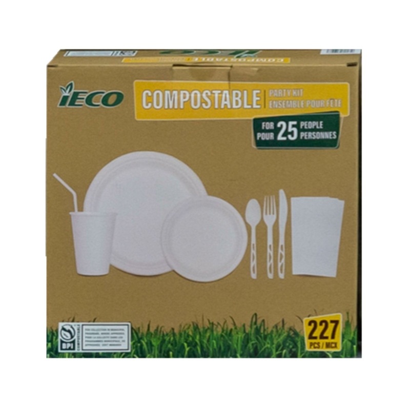 Eco Party Kit Compostable for 25 people