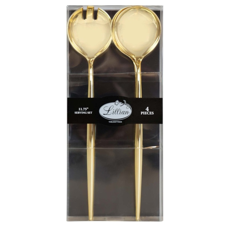 Gold Serving Set, 11,75 Inches, 4 Count