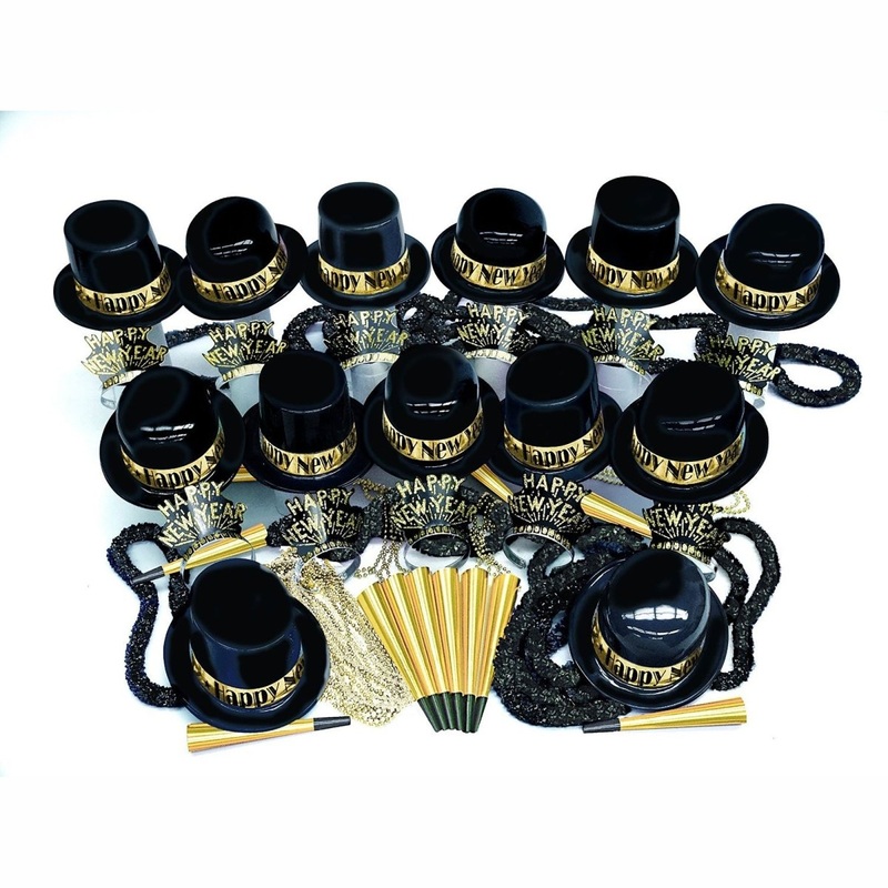Happy New Year Gold Dust Party Kit for 100 People
