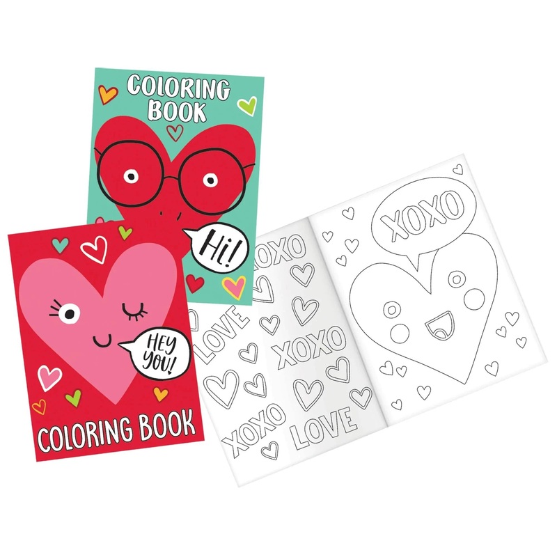 Heart Face Coloring Books, 12 Count
