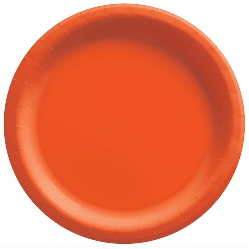 Orange Peel Round Paper Plates, 7 Inches, 20 Count