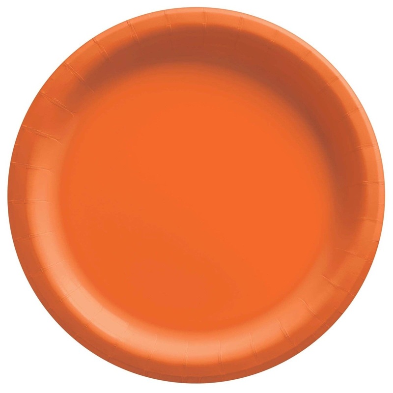 Orange Peel Round Paper Plates, 9 Inches, 20 Count
