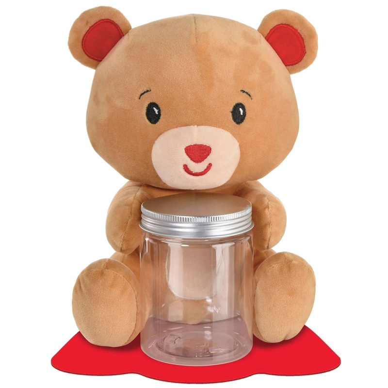 Plush Bear with Jar Balloon Weight, 8 Inches, 1 Count