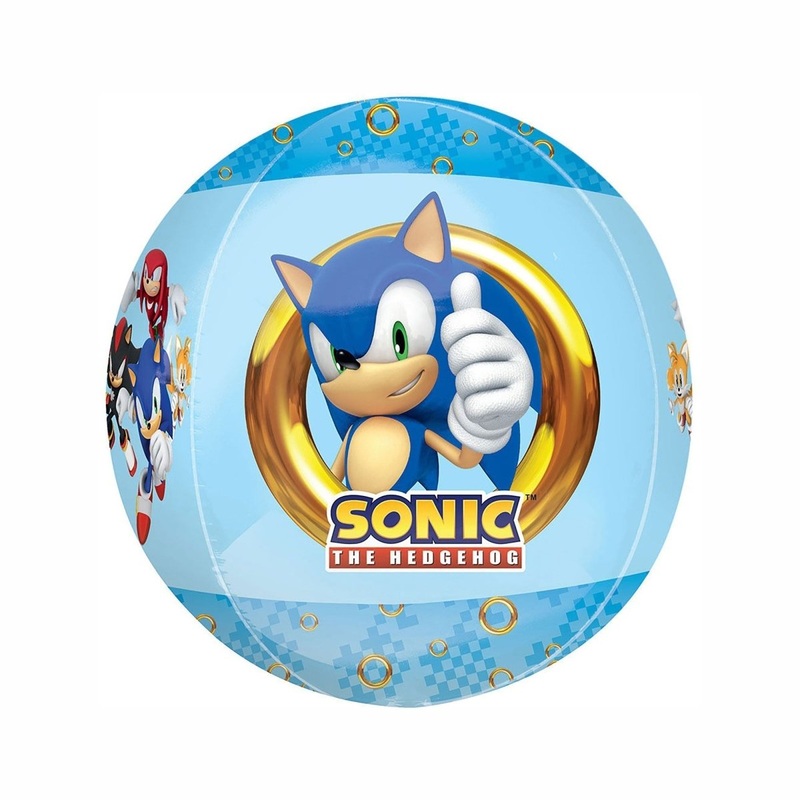 Sonic Birthday Foil Orbz Balloon, 15 Inches, 1 Count