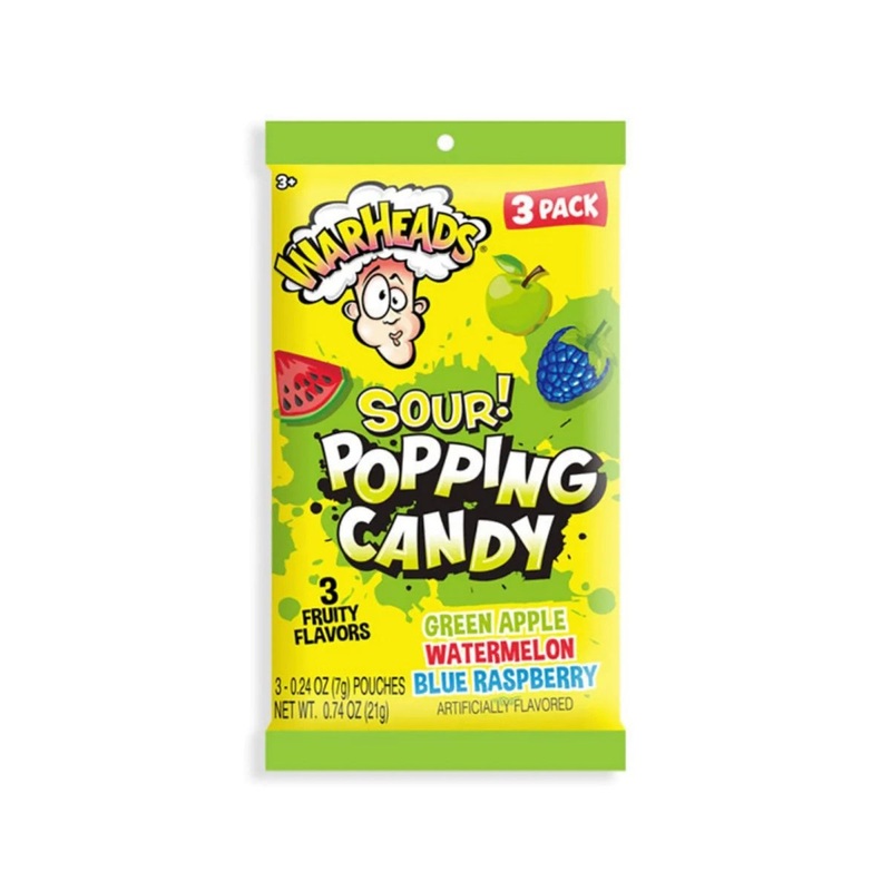 Warheads Sour Popping Candy, 21 g, 1 Count