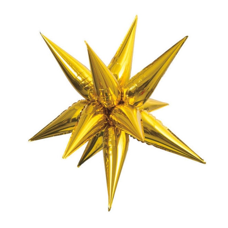 Air Filled Gold Star Foil Balloon, 40 Inches, 1 Count