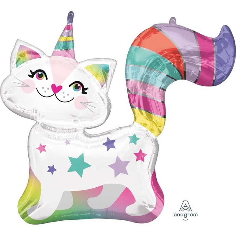 Caticorn Supershape Foil Balloon, 31 Inches, 1 Count