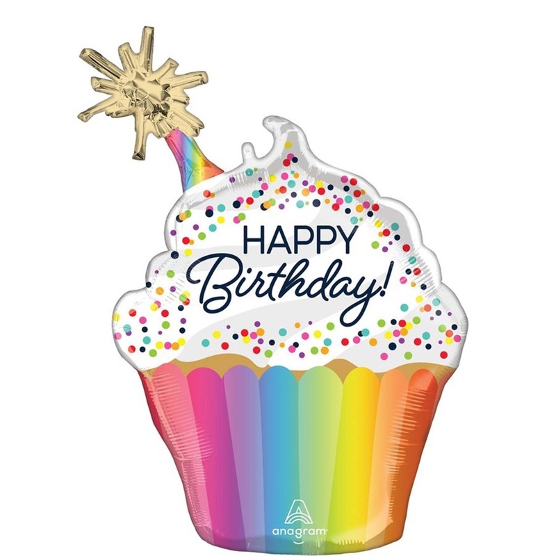Confetti Sprinkle Birthday Supershape Foil Balloon, 31 Inches, 1 Count