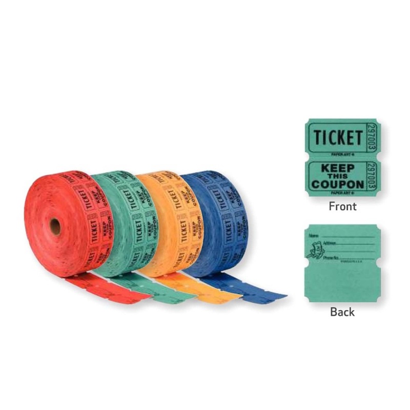 Double Ticket Roll, Assortment, 2000 Count