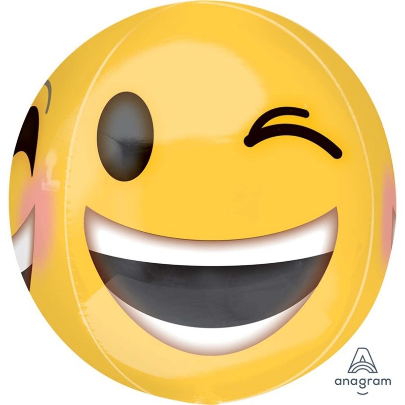 Emoji Orbz Balloon, 15 Inches, 1 Count