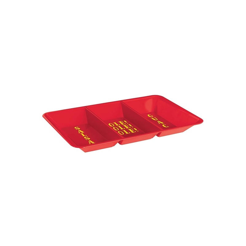 Fiesta Party Plastic Compartment Tray, 1 Count