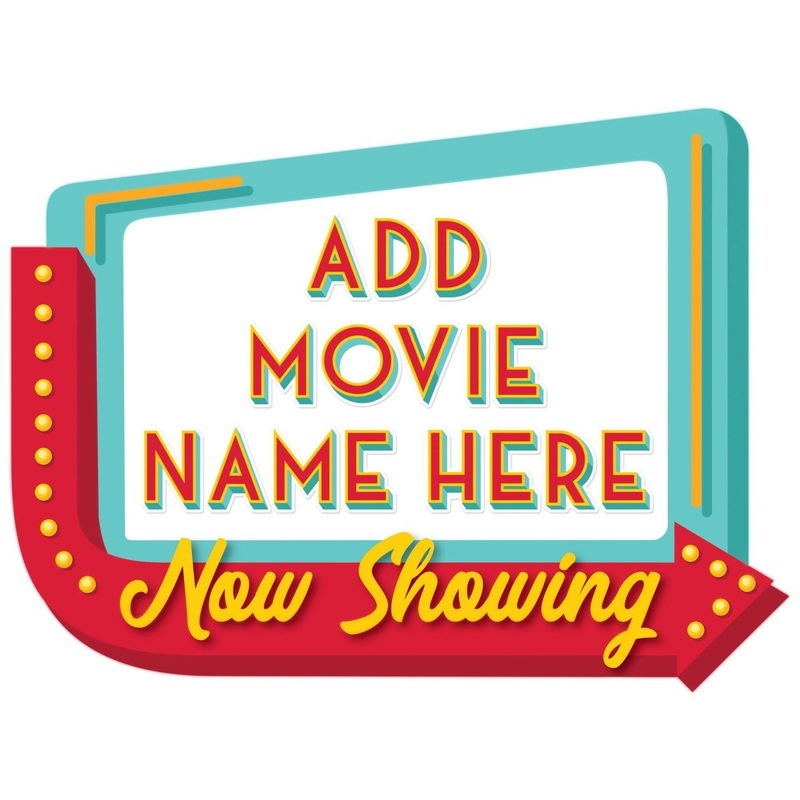 Movie Night Customizable Easel Sign, 10.5 x 14 Inches, 1 Count