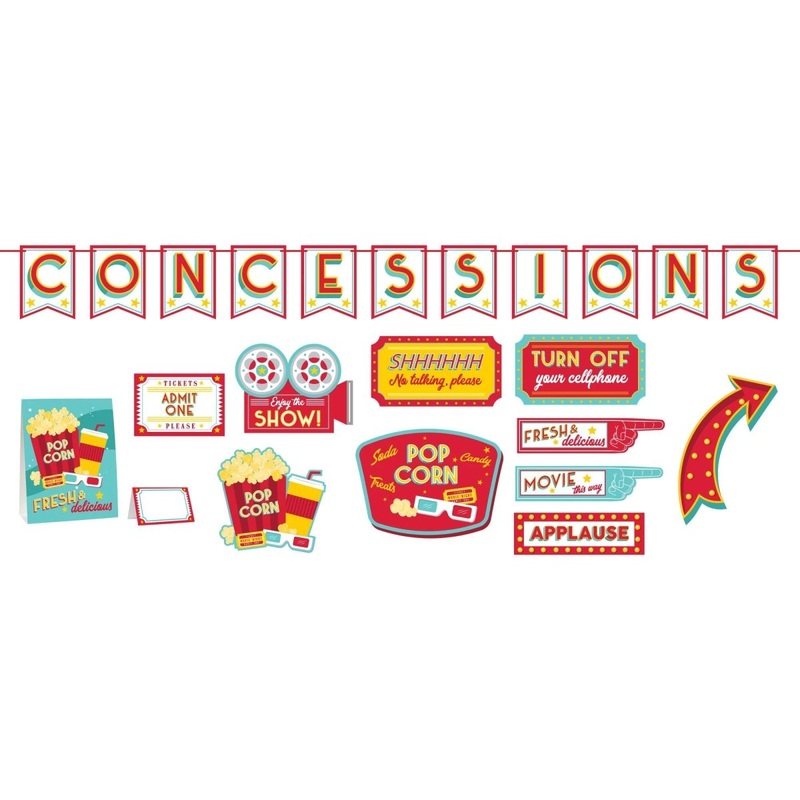 Movie Night Decoration Kit, 19 Count
