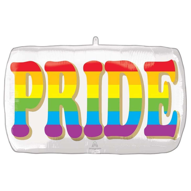 Pride Supershape Foil Balloon, 28 Inches, 1 Count