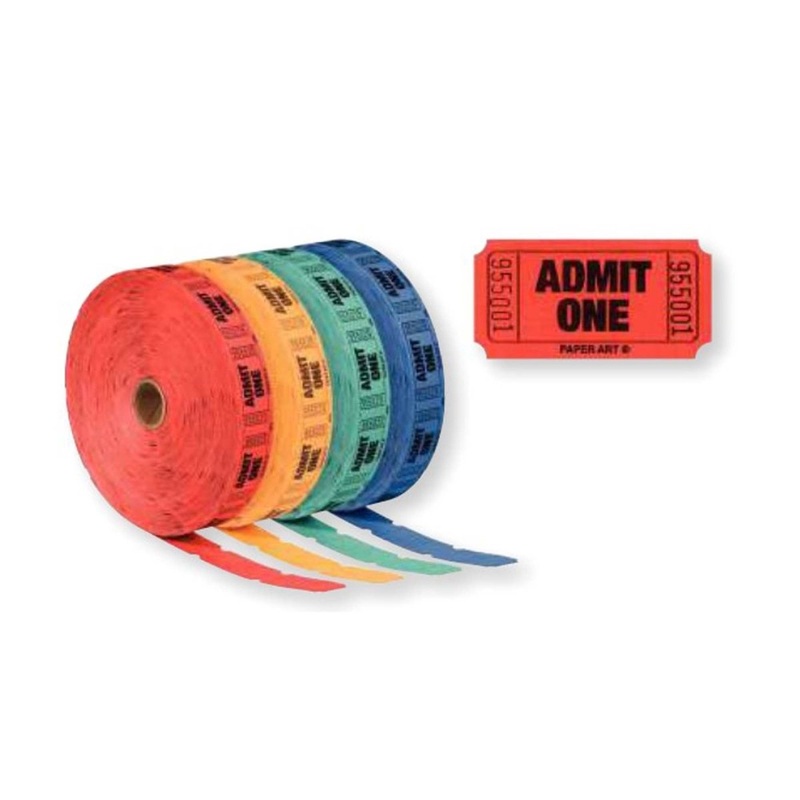 Single Ticket Roll, Assortment, 200 Count
