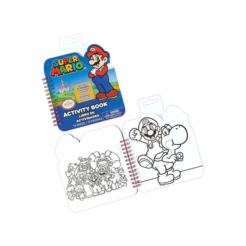 Super Mario Sticker Activity Book, 6 x 6 Inches, 1 Count