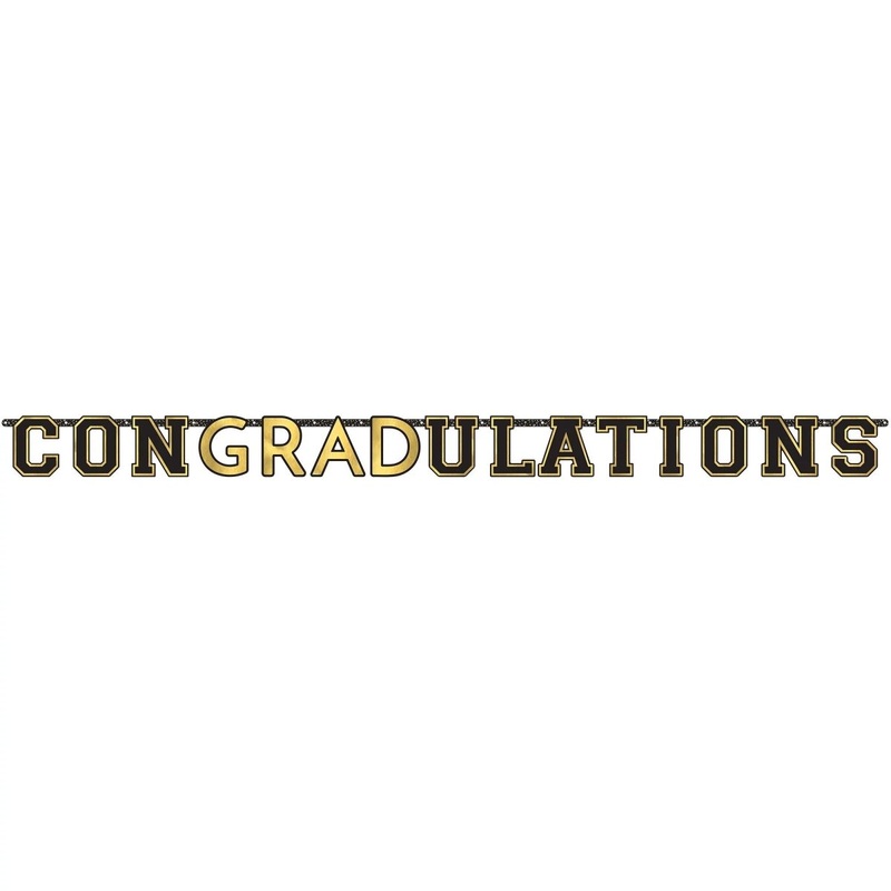 ConGradulation Letter Banner, 130 x 9 Inches, 1 Count