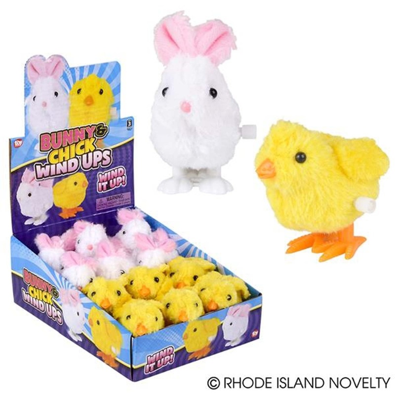 Easter Bunny and Chick Wind Up Toy, 3 Inches, Assortment, 1 Count
