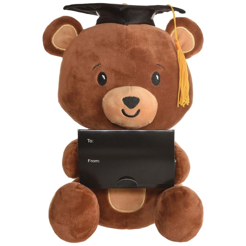 Graduation Bear Balloon Weight with Gift Card Holder, 8 1/2 Inches, 1 Count