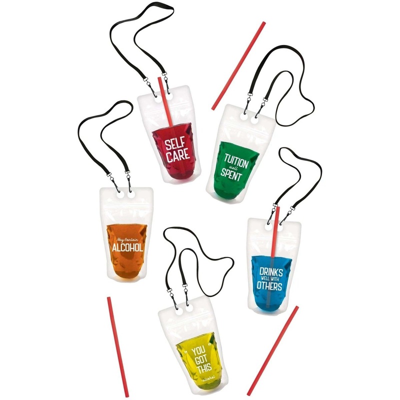 Graduation Drink Pouch Necklaces, Assortment, 16 Oz, 10 Count