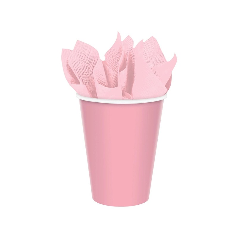 New Pink Paper Cups, 9 Oz, 20 Count