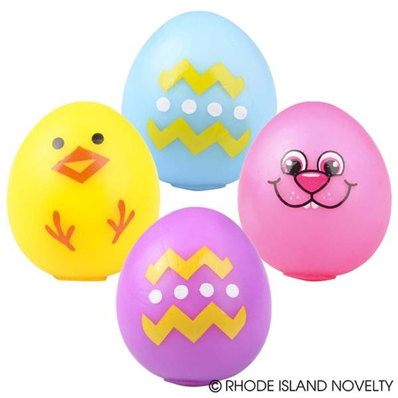 Squeeze and Stretch Gummi Easter Egg, 2 Inches, Assortment, 1 Count