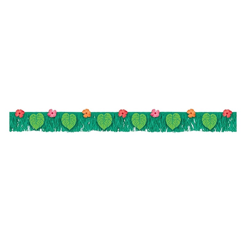 Tropical Jungle Fringe Banner, 69 Inches, 1 Count