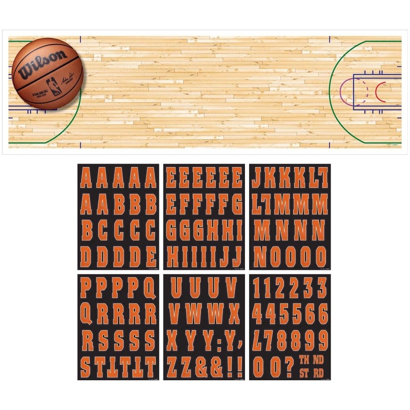Basketball NBA Giant Customizable Paper Letter Banner, 65 x 20 Inches, 1 Count