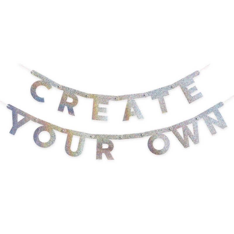 Celestial Customizable Letter Paper Banner with Glitters, 1 Count