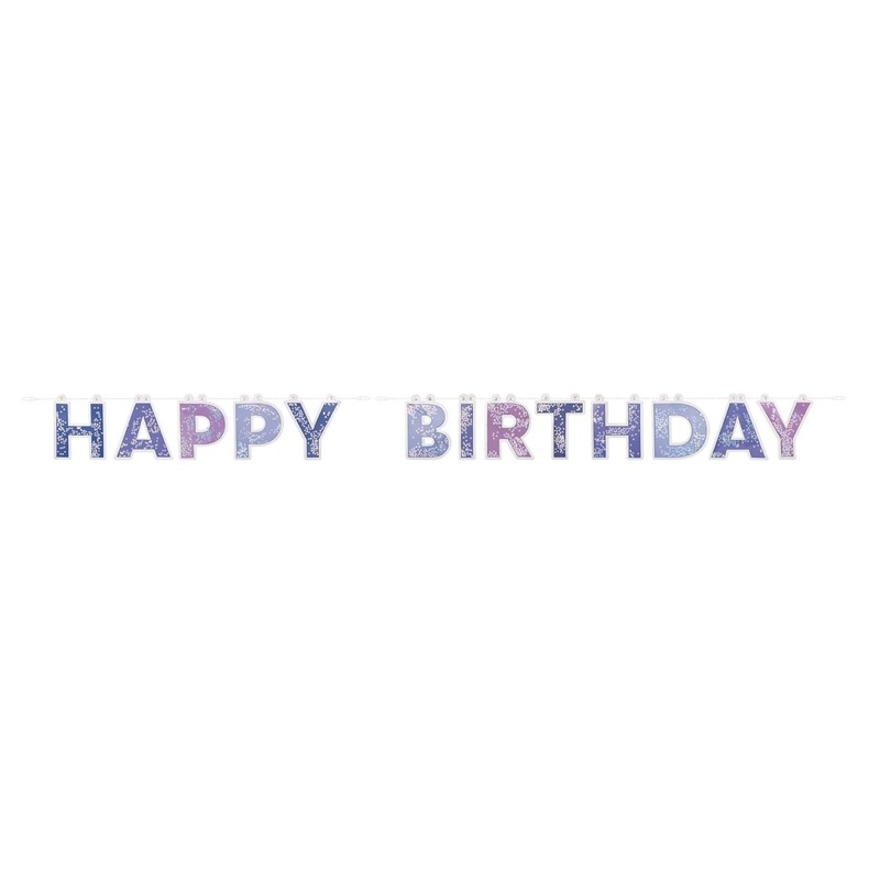 Celestial Happy Birthday Paper Banner, 72 Inches, 1 Count