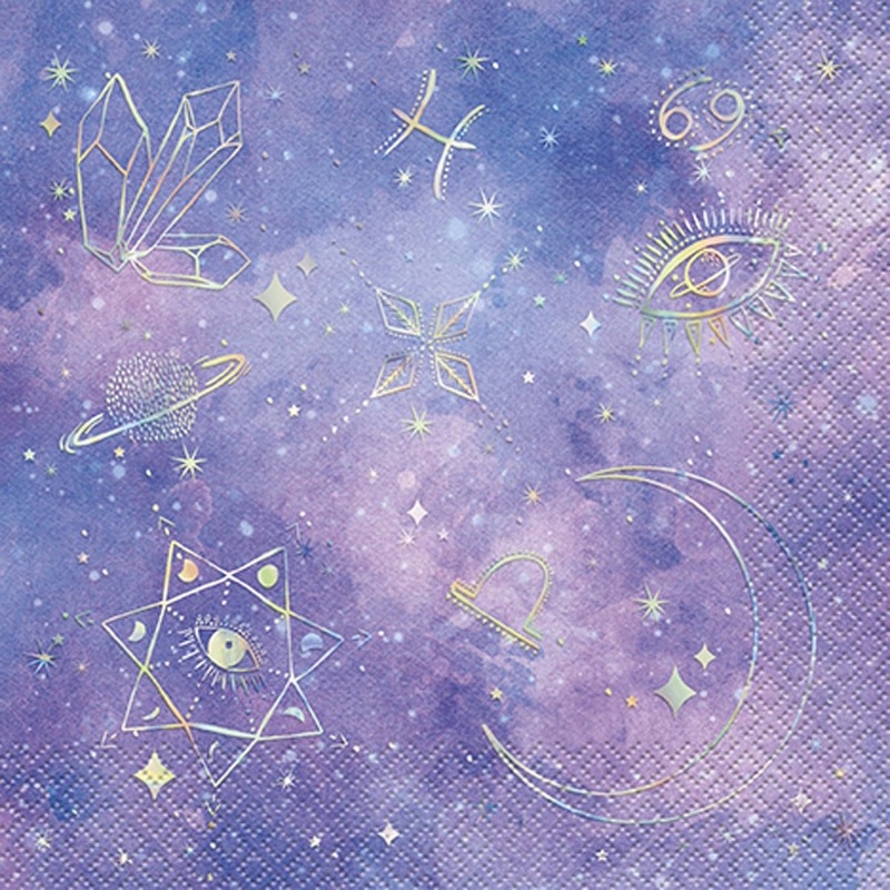 Celestial Large Lunch Napkins, 16 Count