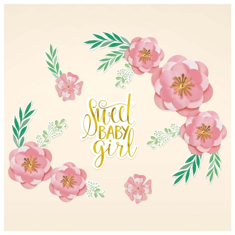 Floral Baby Backdrop Kit, 1 Count
