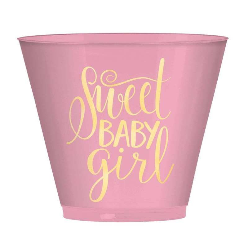 Floral Baby Plastic Tumblers, 9 Oz, 30 Count