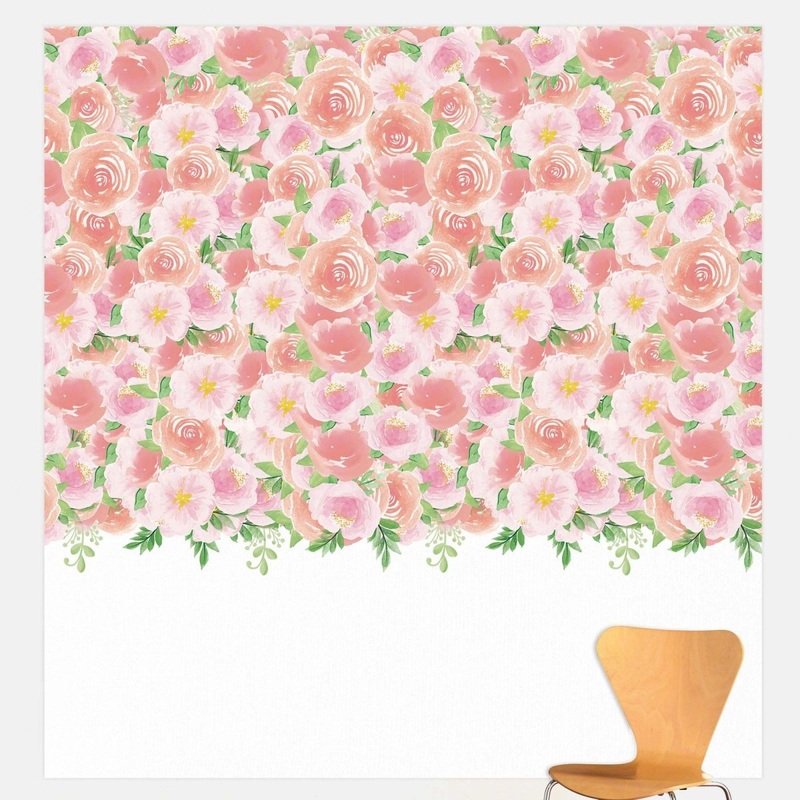 Floral Baby Scene Setter, 65 x 62 Inches, 1 Count