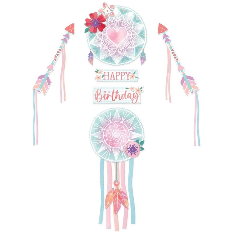 Free Spirit Birthday 3D Paper Backdrop, 1 Count