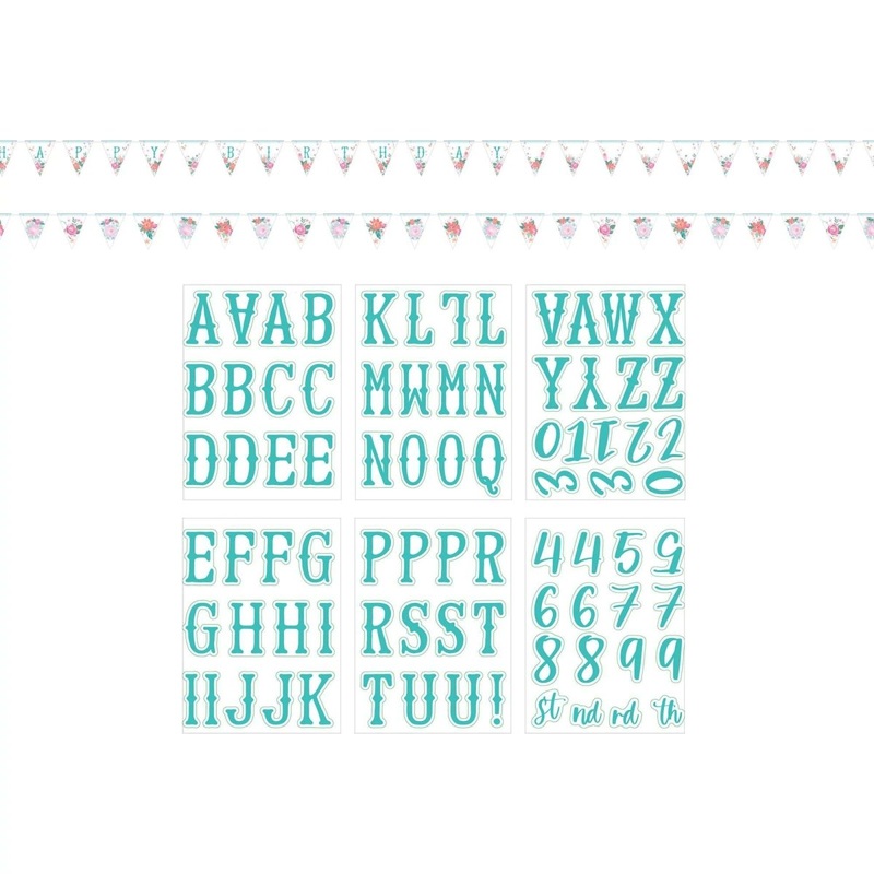Free Spirit Birthday Customizable Pennant Banner, 180 x 7 Inches, 1 Count