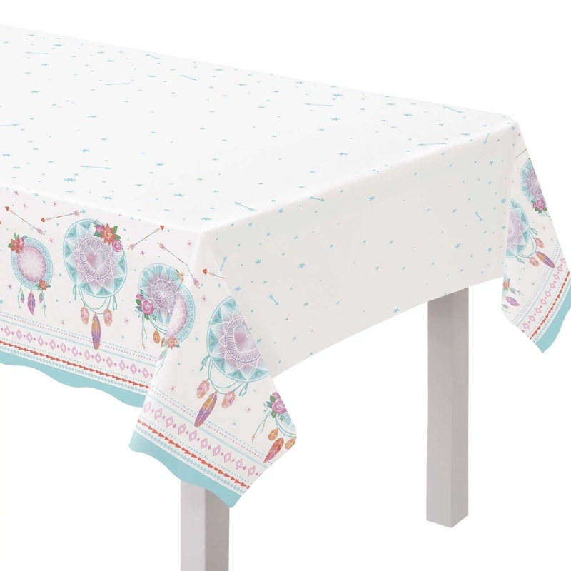 Free Spirit Birthday Rectangular Plastic Table Cover, 1 Count