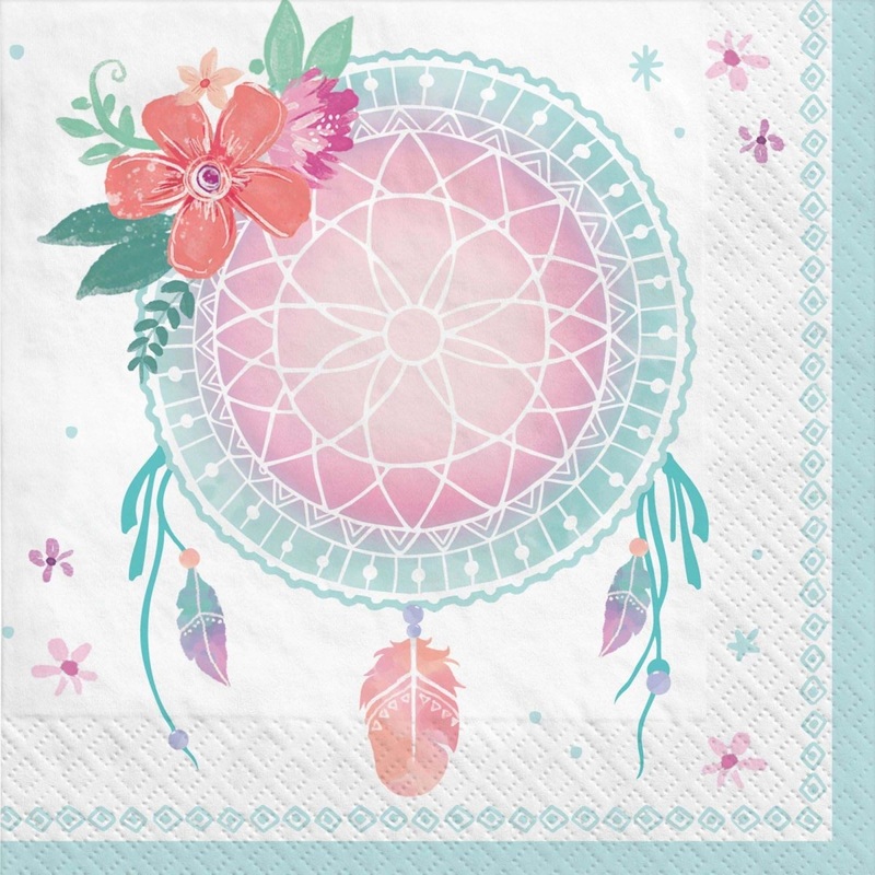 Free Spirit Small Beverage Napkins, 16 Count