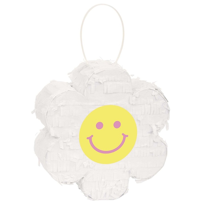 Groovy Daisy Flower Birthday Flower Shaped Mini Piata, 1 Count