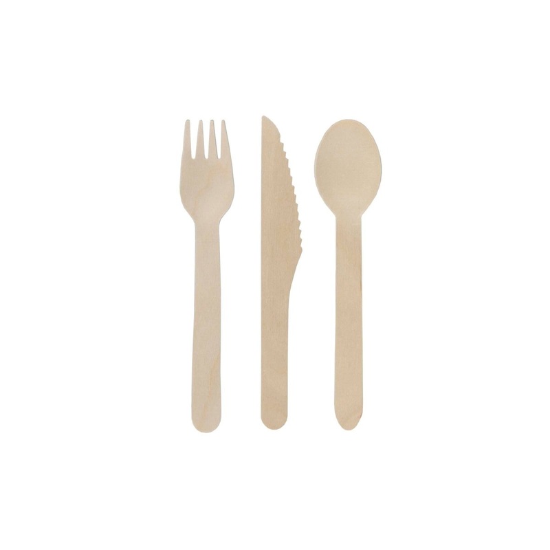 iECO Birch Cutlery Combo, 48 Count