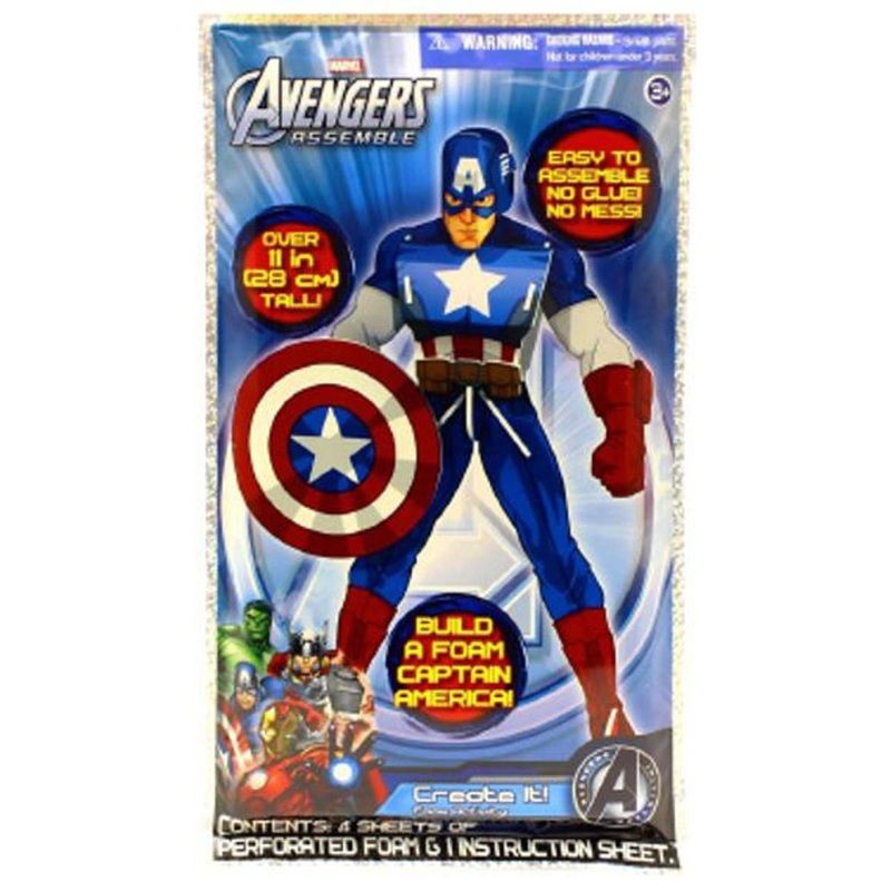 Marvel Avengers Captain America Create It Foam Toy, 11 Inches, 1 Count