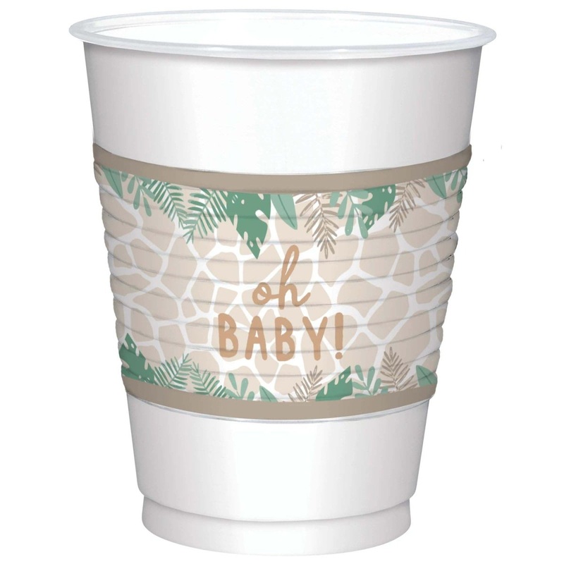 Soft Jungle Plastic Cups, 16 Oz, 25 Count