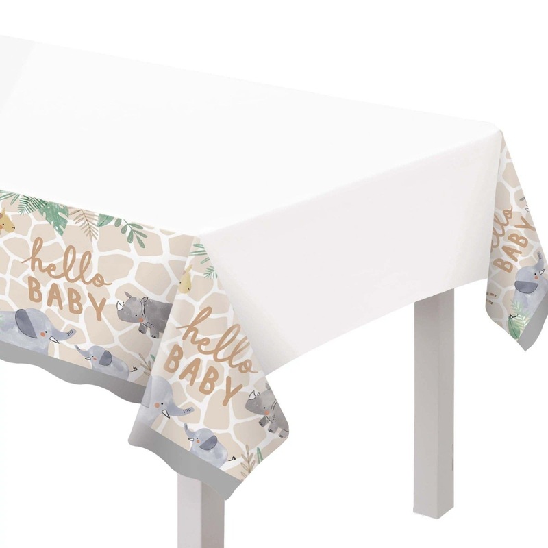 Soft Jungle Rectangular Plastic Table Cover, 54 x 102 Inches, 1 Count