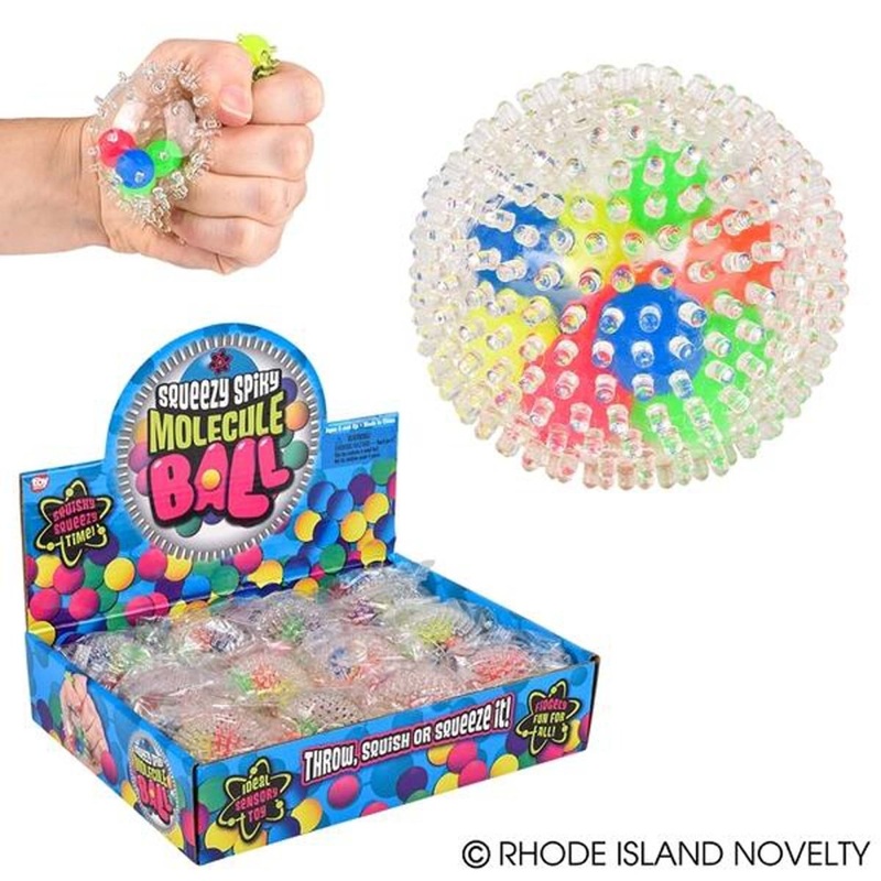 Squeezy Spiky Molecule Ball, 2.4 Inches, 1 Count
