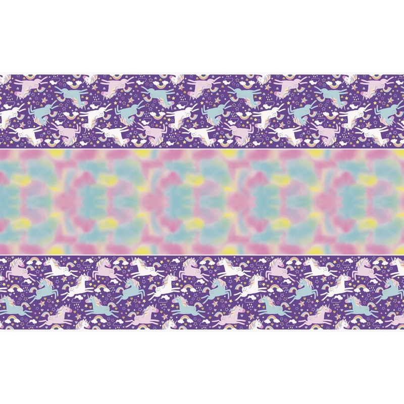 Unicorn Galaxy Rectangular Plastic Table Cover, 54 x 96 Inches, 1 Count