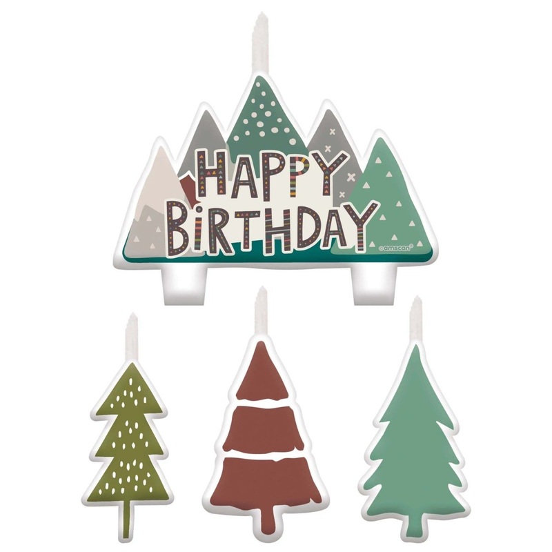 Wilderness Birthday Candle Set, 4 Count