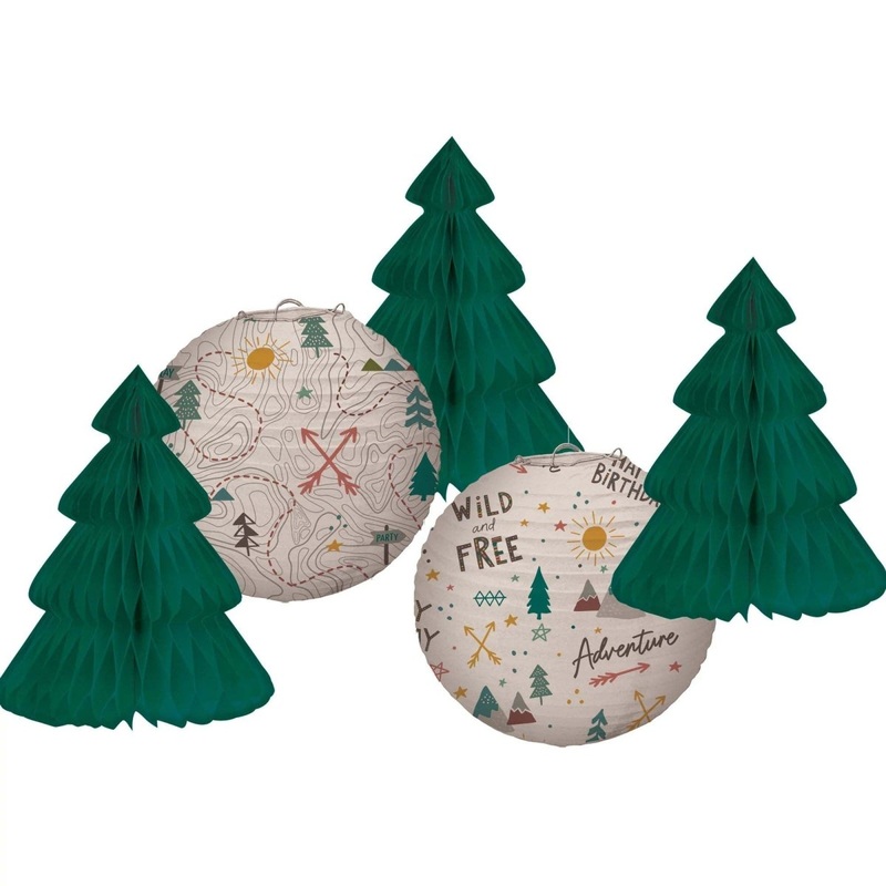 Wilderness Birthday Paper Hanging Lanterns, 5 Count